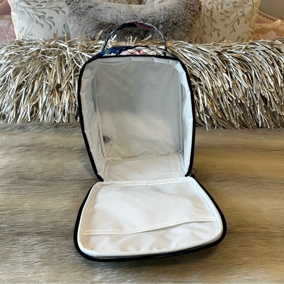 New VERA BRADLEY Garden Grove Iconic Lunch Bunch Bag Navy Navy Roses Insulated - Picture 9 of 9